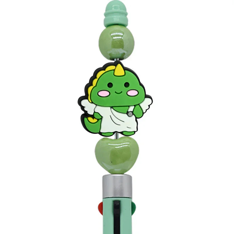 Cute Cartoon Little Dinosaur Silicone Focus Beads | Silicone Focal Bead for DIY Keychain & Pen Wrap