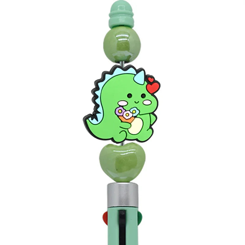 Cute Cartoon Little Dinosaur Silicone Focus Beads | Silicone Focal Bead for DIY Keychain & Pen Wrap