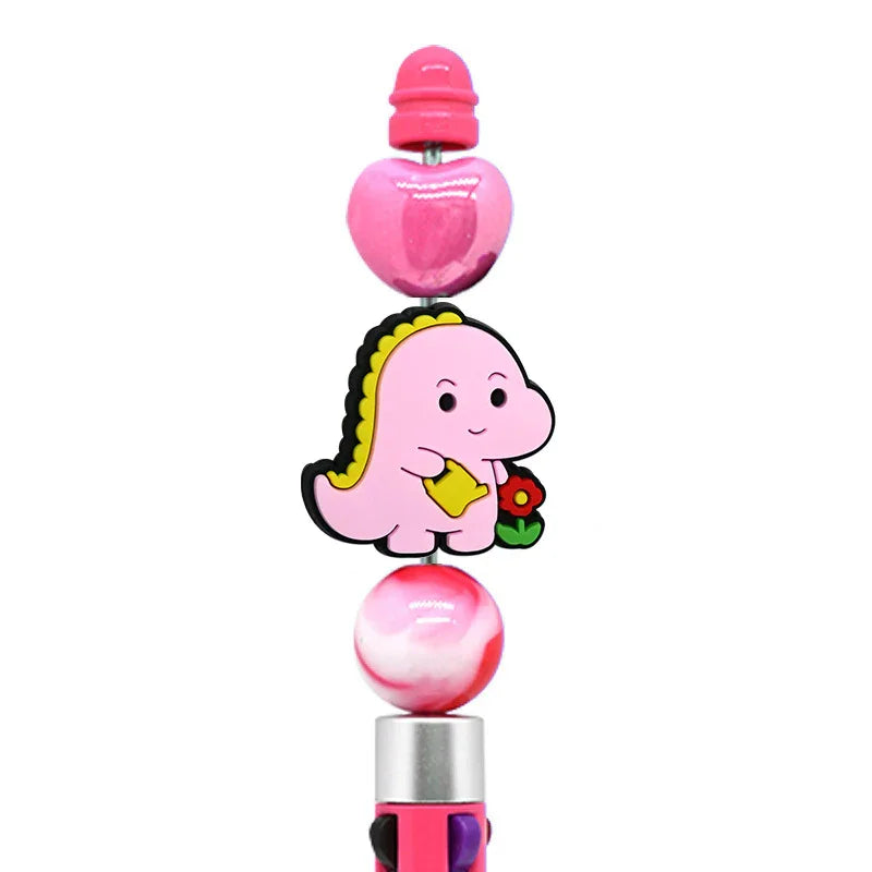 Cute Cartoon Little Dinosaur Silicone Focus Beads | Silicone Focal Bead for DIY Keychain & Pen Wrap
