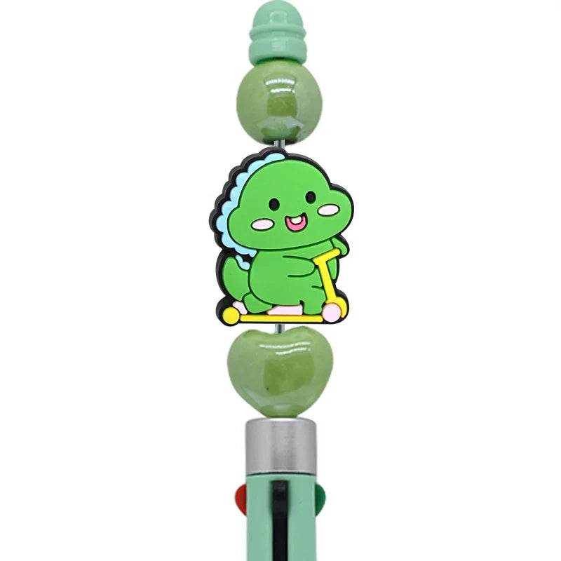 Cute Cartoon Little Dinosaur Silicone Focus Beads | Silicone Focal Bead for DIY Keychain & Pen Wrap