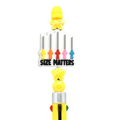 Colorful Slogan Silicone Focus Beads