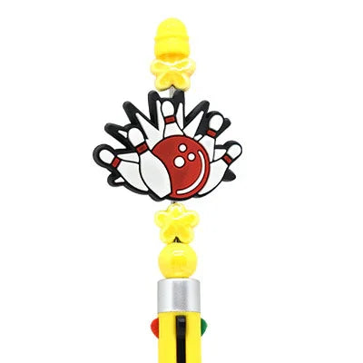 Colorful Slogan Silicone Focus Beads