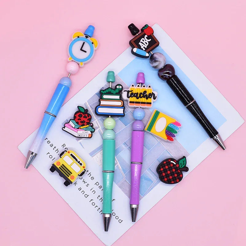 Ballpoint Pen Silicone Focus Beads Double-sided Focus Beads for The Upper | Silicone Focal Bead for DIY Keychain & Pen Wrap
