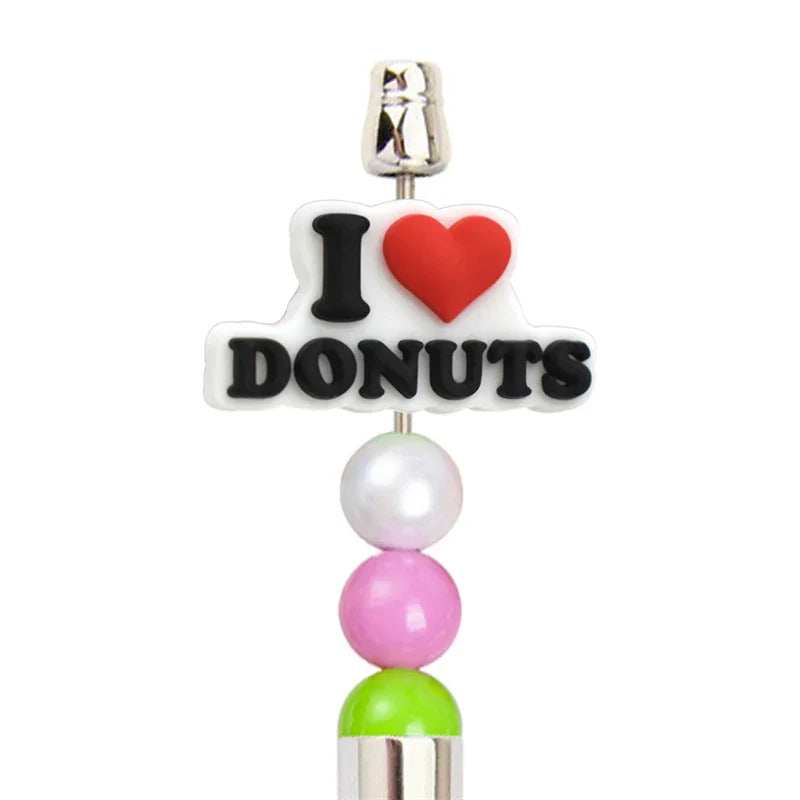 Ballpoint Pen Silicone Focus Beads Double-sided Focus Beads for The Upper | Silicone Focal Bead for DIY Keychain & Pen Wrap