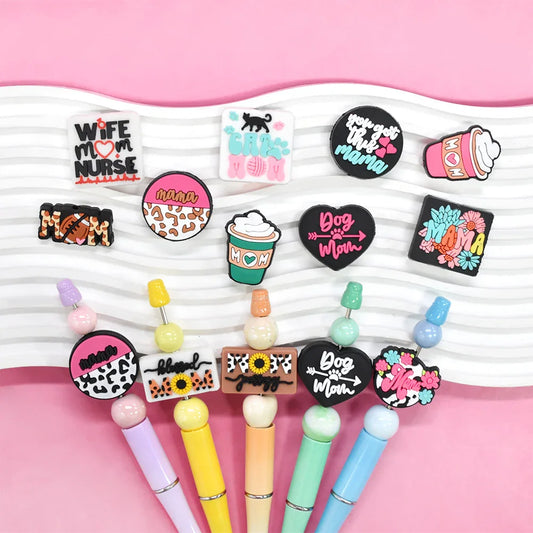 Pet Mom Ballpoint Pen Silicone Focus Beads