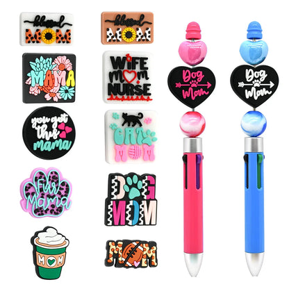 Pet Mom Ballpoint Pen Silicone Focus Beads