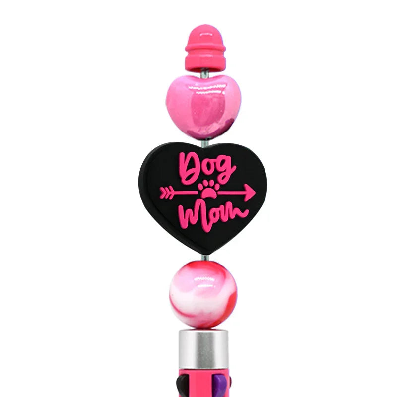 Pet Mom Ballpoint Pen Silicone Focus Beads