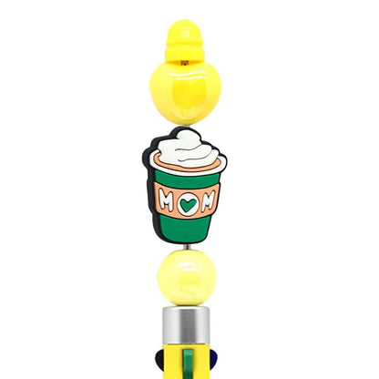 Pet Mom Ballpoint Pen Silicone Focus Beads