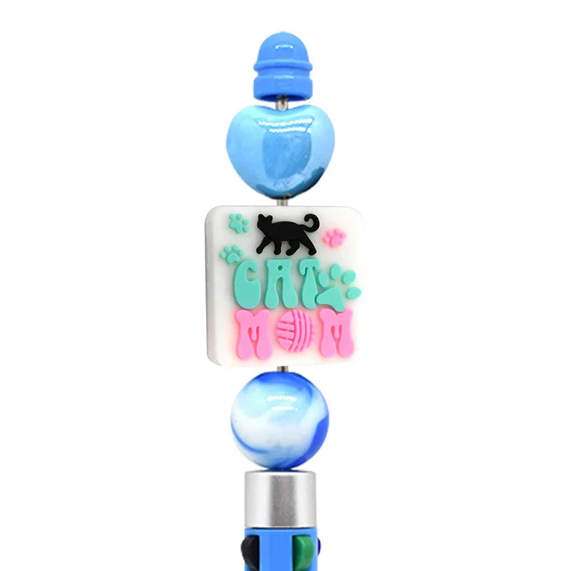Pet Mom Ballpoint Pen Silicone Focus Beads