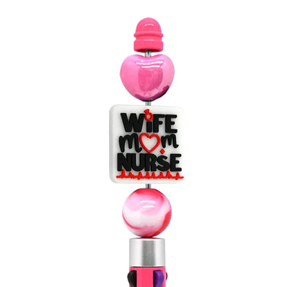 Pet Mom Ballpoint Pen Silicone Focus Beads