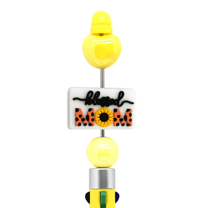 Pet Mom Ballpoint Pen Silicone Focus Beads