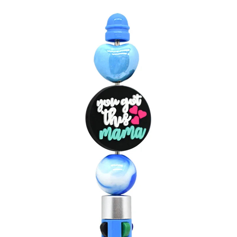 Pet Mom Ballpoint Pen Silicone Focus Beads