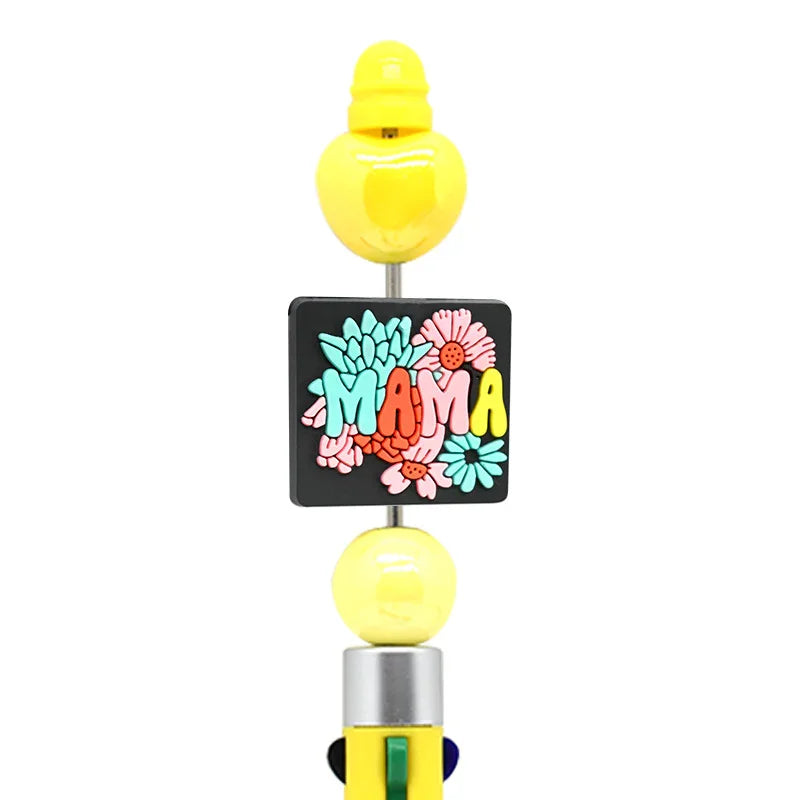 Pet Mom Ballpoint Pen Silicone Focus Beads
