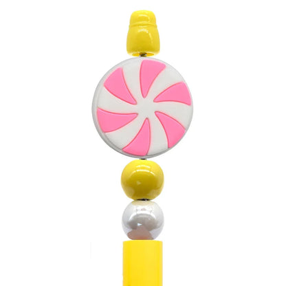 Christmas Pen Beaded Ballpoint Pen Silicone Focus Beads