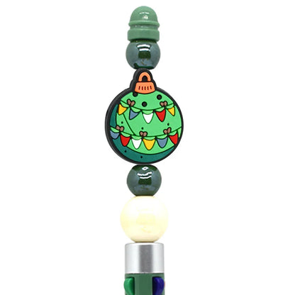 Christmas Pen Beaded Ballpoint Pen Silicone Focus Beads