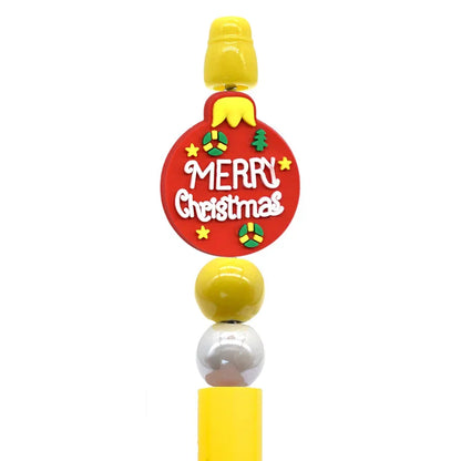 Christmas Pen Beaded Ballpoint Pen Silicone Focus Beads