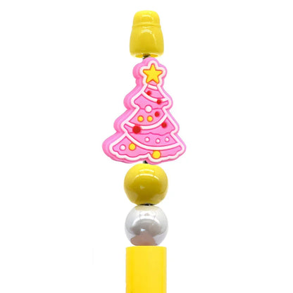 Christmas Pen Beaded Ballpoint Pen Silicone Focus Beads