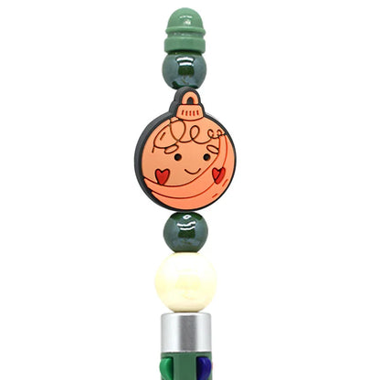Christmas Pen Beaded Ballpoint Pen Silicone Focus Beads