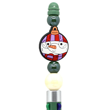 Christmas Pen Beaded Ballpoint Pen Silicone Focus Beads