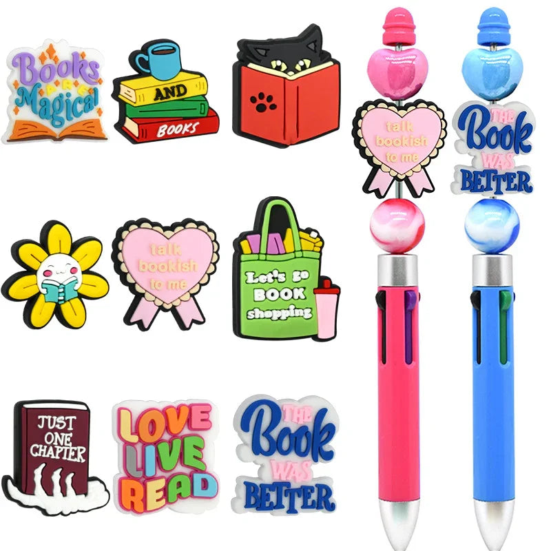 Back To School Season Beaded Silicone Focus Beads Soft Rubber Double-sided Focus Beads