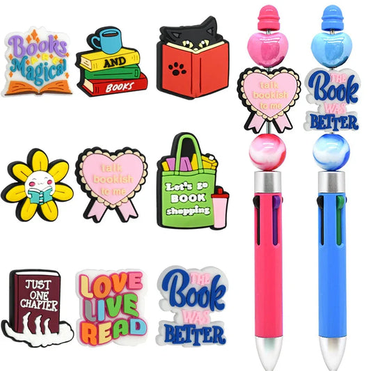 Back To School Season Beaded Silicone Focus Beads Soft Rubber Double-sided Focus Beads