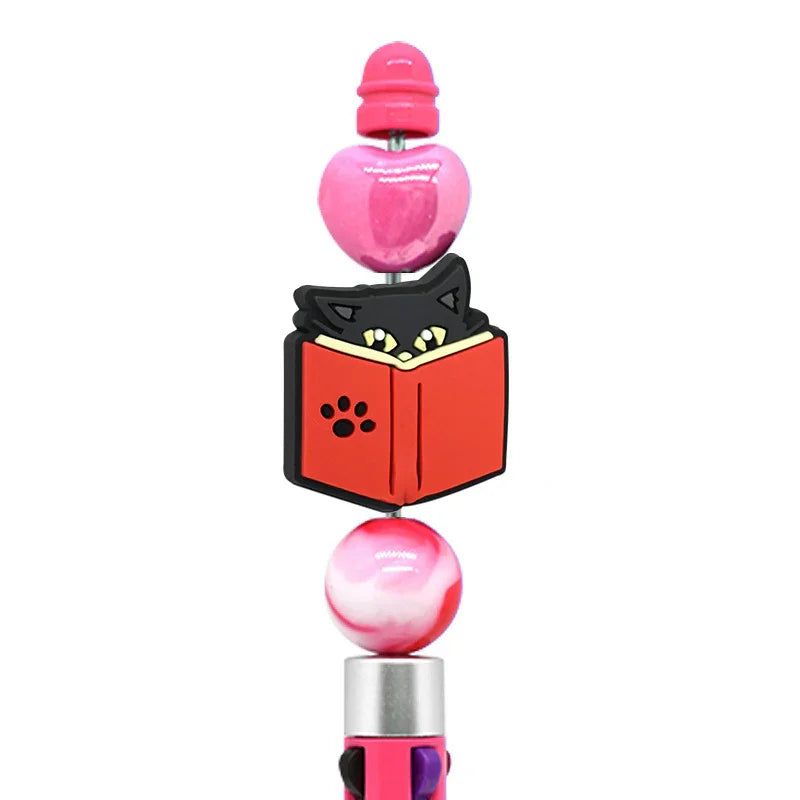 Back To School Season Beaded Silicone Focus Beads Soft Rubber Double-sided Focus Beads