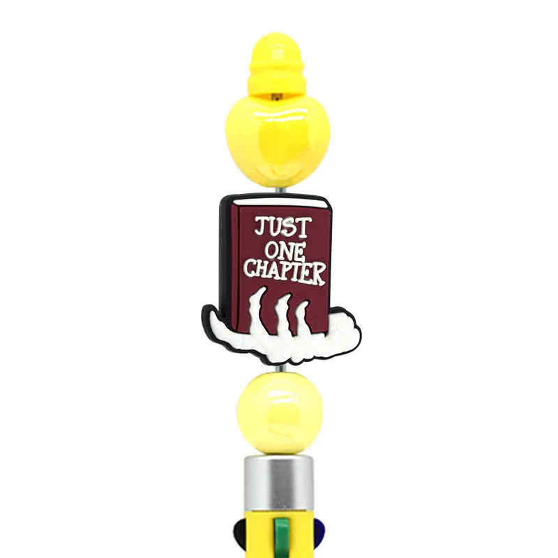 Back To School Season Beaded Silicone Focus Beads Soft Rubber Double-sided Focus Beads