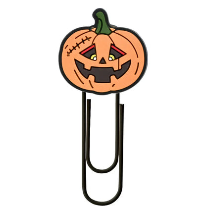 Halloween Cartoon Bookmark Student Stationery Storage Paper Clip Horror Pumpkin Paper Clip