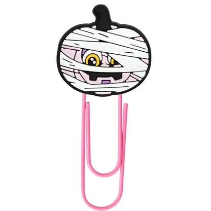 Halloween Cartoon Bookmark Student Stationery Storage Paper Clip Horror Pumpkin Paper Clip