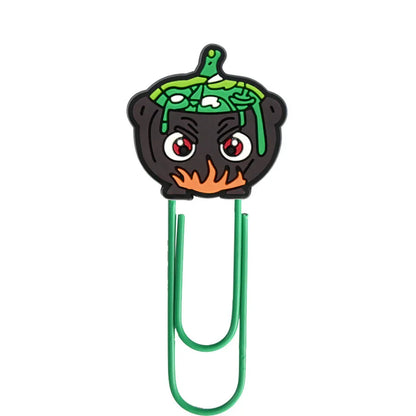 Halloween Cartoon Bookmark Student Stationery Storage Paper Clip Horror Pumpkin Paper Clip