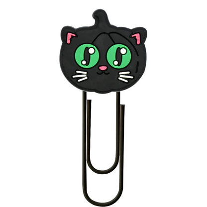 Halloween Cartoon Bookmark Student Stationery Storage Paper Clip Horror Pumpkin Paper Clip