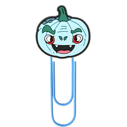 Halloween Cartoon Bookmark Student Stationery Storage Paper Clip Horror Pumpkin Paper Clip