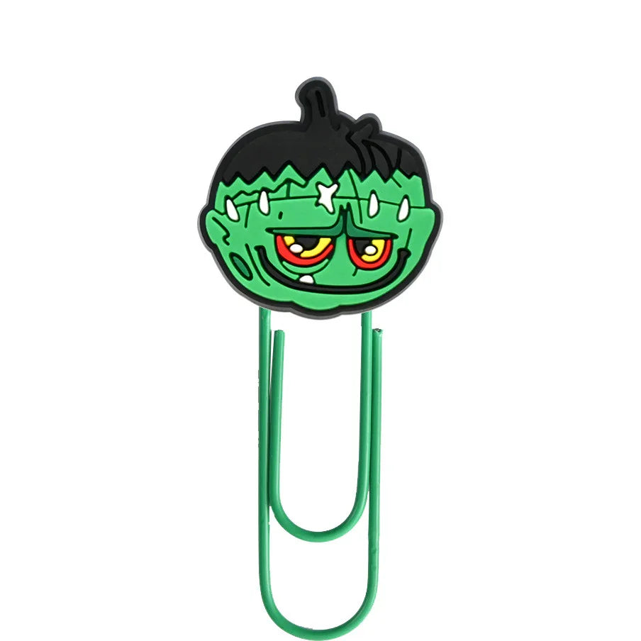 Halloween Cartoon Bookmark Student Stationery Storage Paper Clip Horror Pumpkin Paper Clip