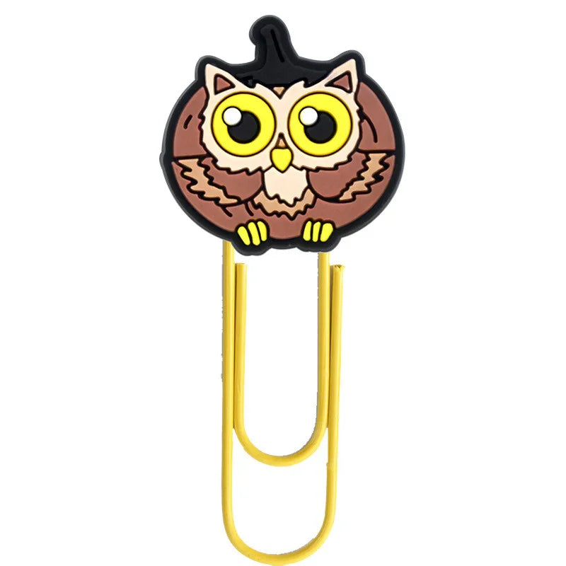 Halloween Cartoon Bookmark Student Stationery Storage Paper Clip Horror Pumpkin Paper Clip