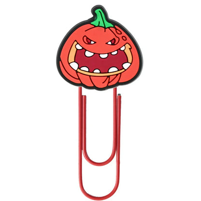 Halloween Cartoon Bookmark Student Stationery Storage Paper Clip Horror Pumpkin Paper Clip