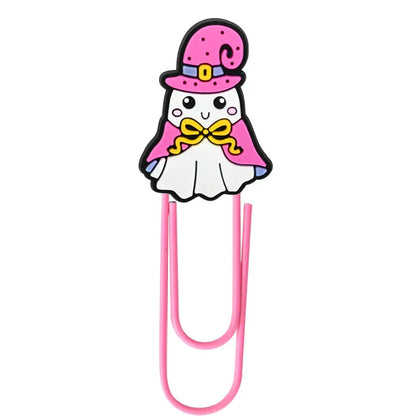 New Halloween Cartoon Bookmark Pink Ghost Paperclip