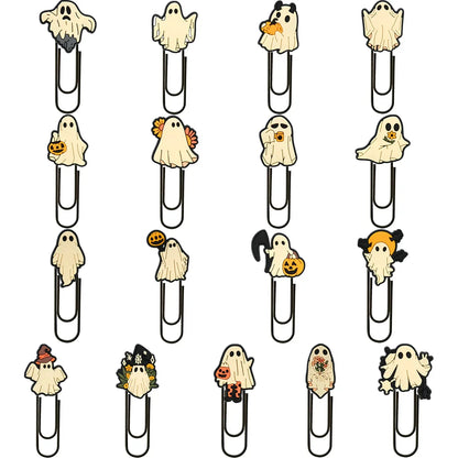 Halloween Cute Ghost Cartoon Colorful Paper Clips