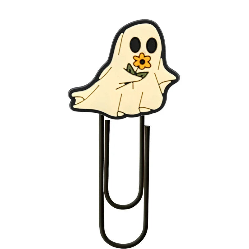 Halloween Cute Ghost Cartoon Colorful Paper Clips