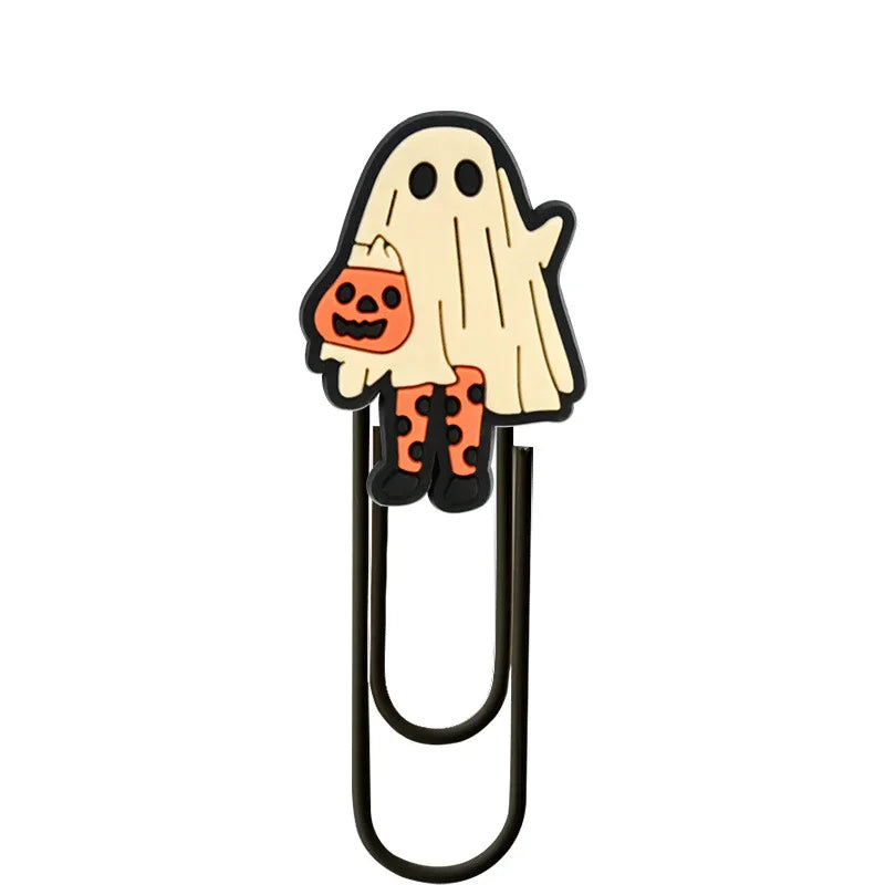 Halloween Cute Ghost Cartoon Colorful Paper Clips