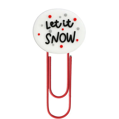 Christmas Colorful Cartoon Silicone Paperclip Bookmark
