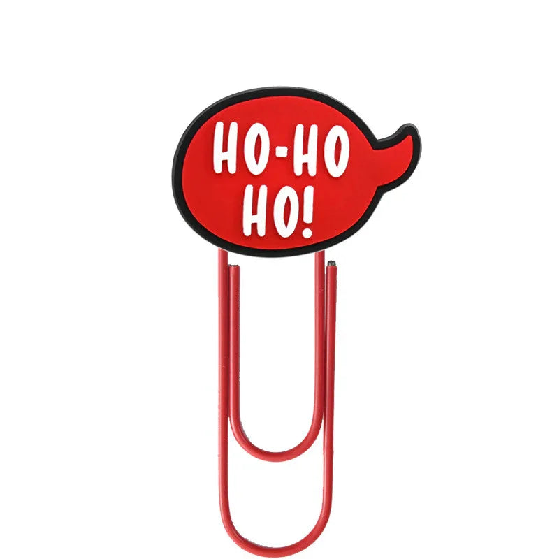 Christmas Colorful Cartoon Silicone Paperclip Bookmark