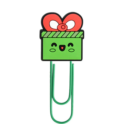 Christmas Colorful Cartoon Silicone Paperclip Bookmark