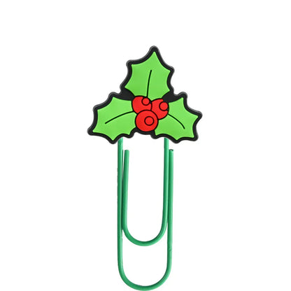 Christmas Colorful Cartoon Silicone Paperclip Bookmark