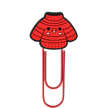Christmas Colorful Cartoon Silicone Paperclip Bookmark