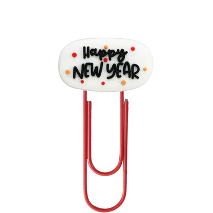 Christmas Colorful Cartoon Silicone Paperclip Bookmark