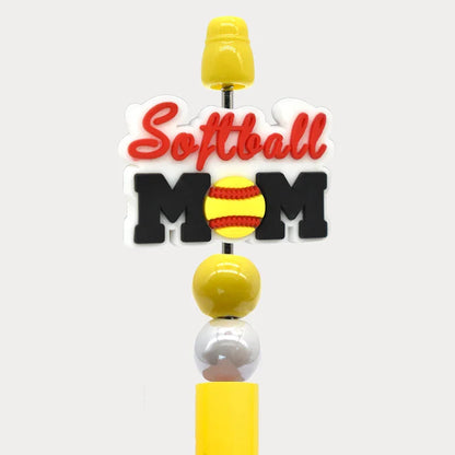 Ball Cartoon Beads Double-sided Pattern 3D Silicone Focus Beads