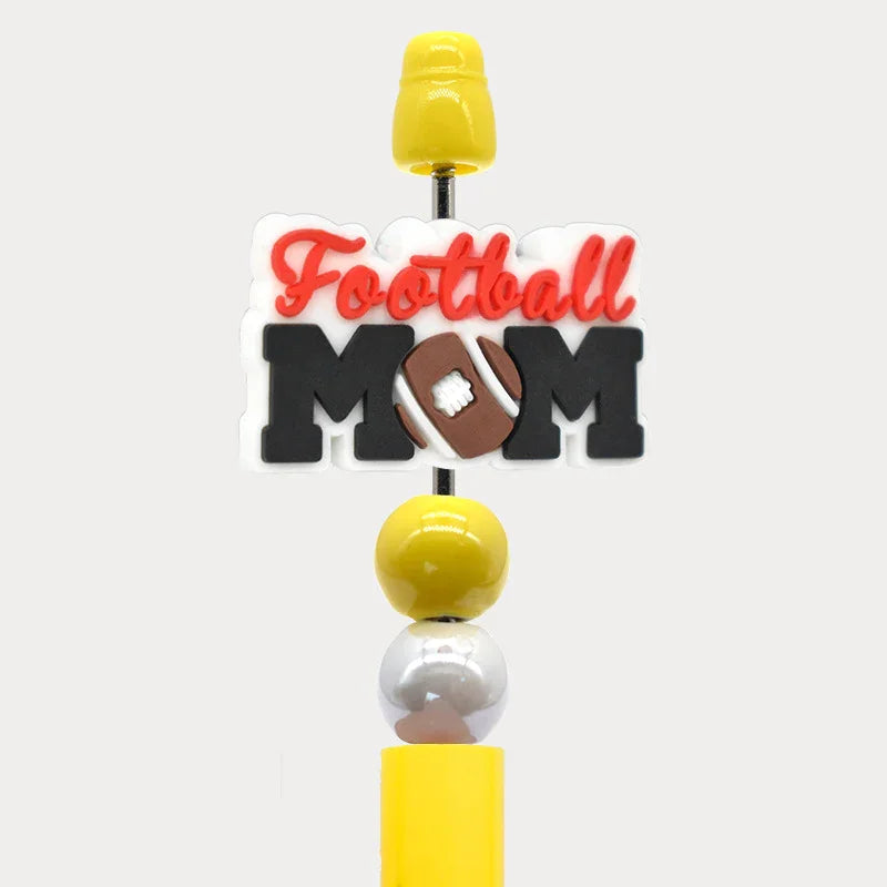 Ball Cartoon Beads Double-sided Pattern 3D Silicone Focus Beads