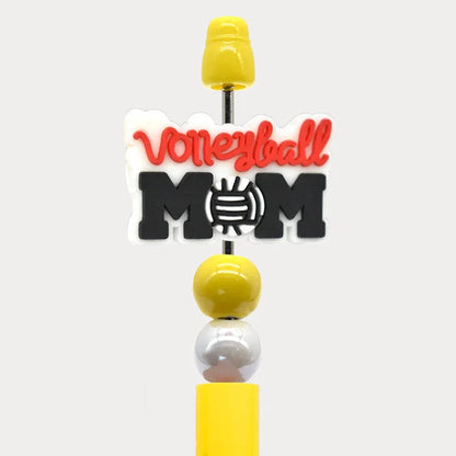 Ball Cartoon Beads Double-sided Pattern 3D Silicone Focus Beads