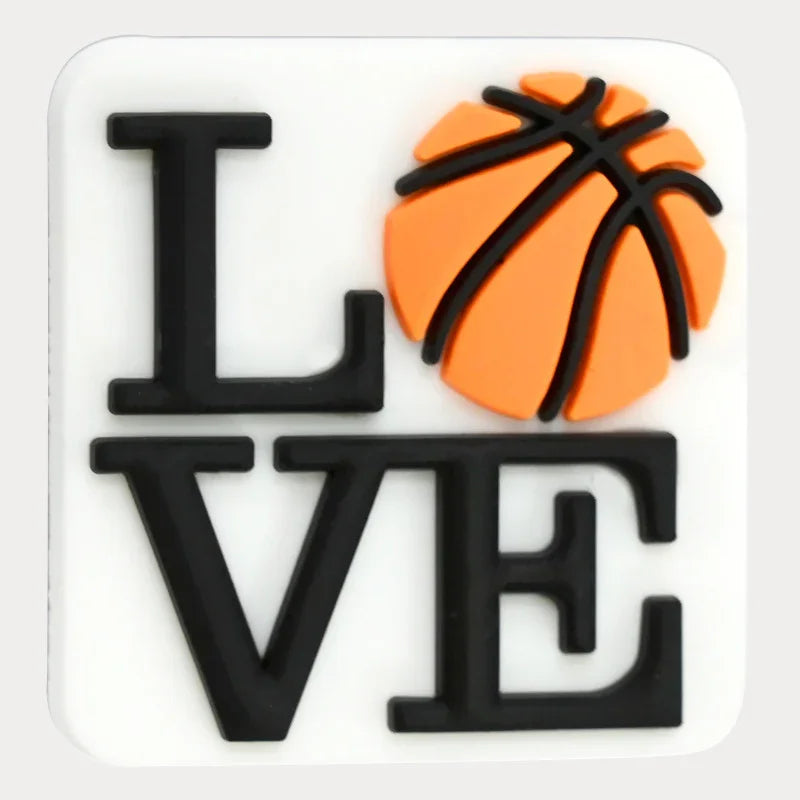 Ball Cartoon Beads Double-sided Pattern 3D Silicone Focus Beads