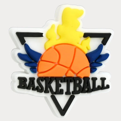 Ball Cartoon Beads Double-sided Pattern 3D Silicone Focus Beads